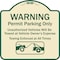 Signmission Designer Series-Warning Permit Parking Vehicles Will Be Towed Vehicle, 18" x 18", TG-1818-9866 A-DES-TG-1818-9866 - alternate 1